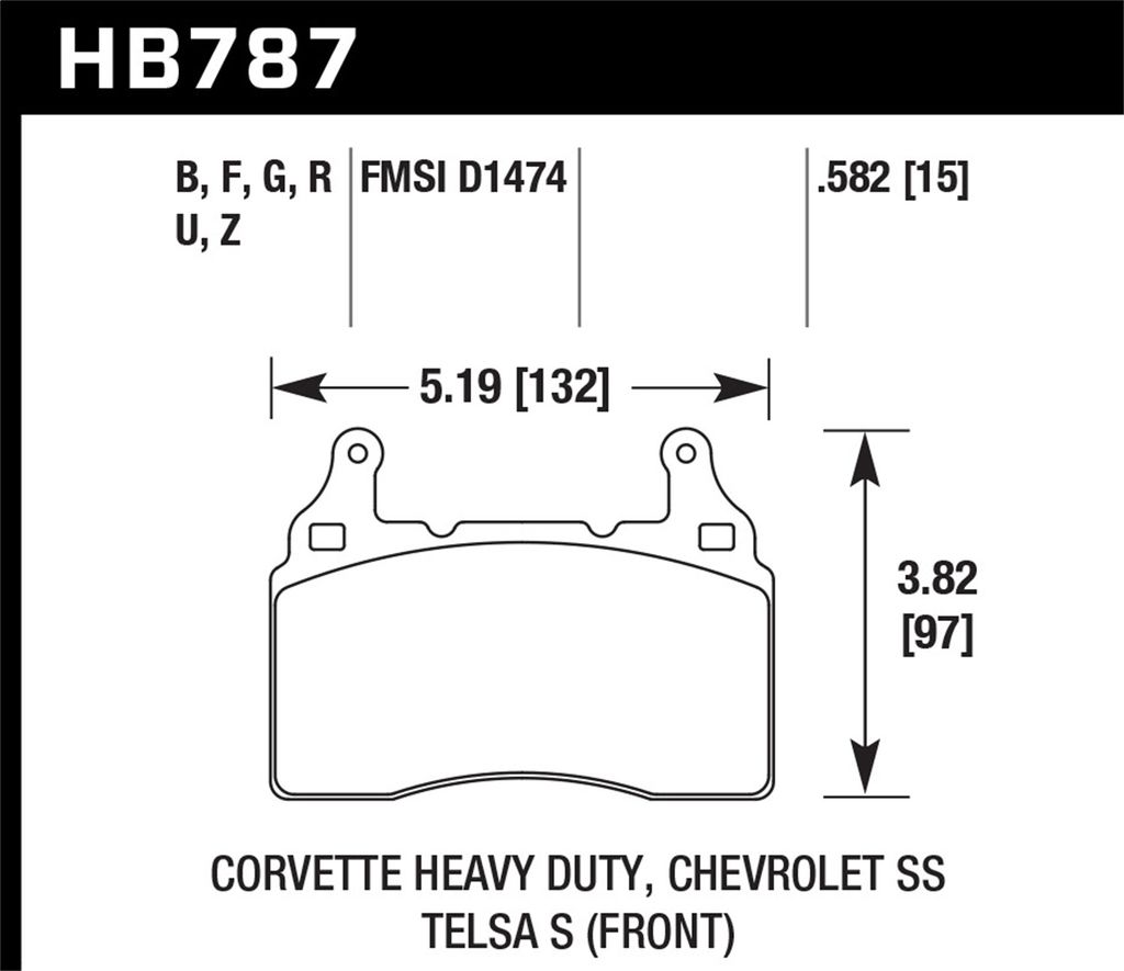 Hawk Performance Superlite DTC-70 Race Brake Pads (HB521U.800)