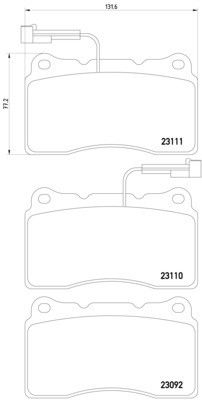 Pagid 355018361 - Brake Pad Set, With Integrated Wear Sensor, Separate Accessory Pack: 355203571
