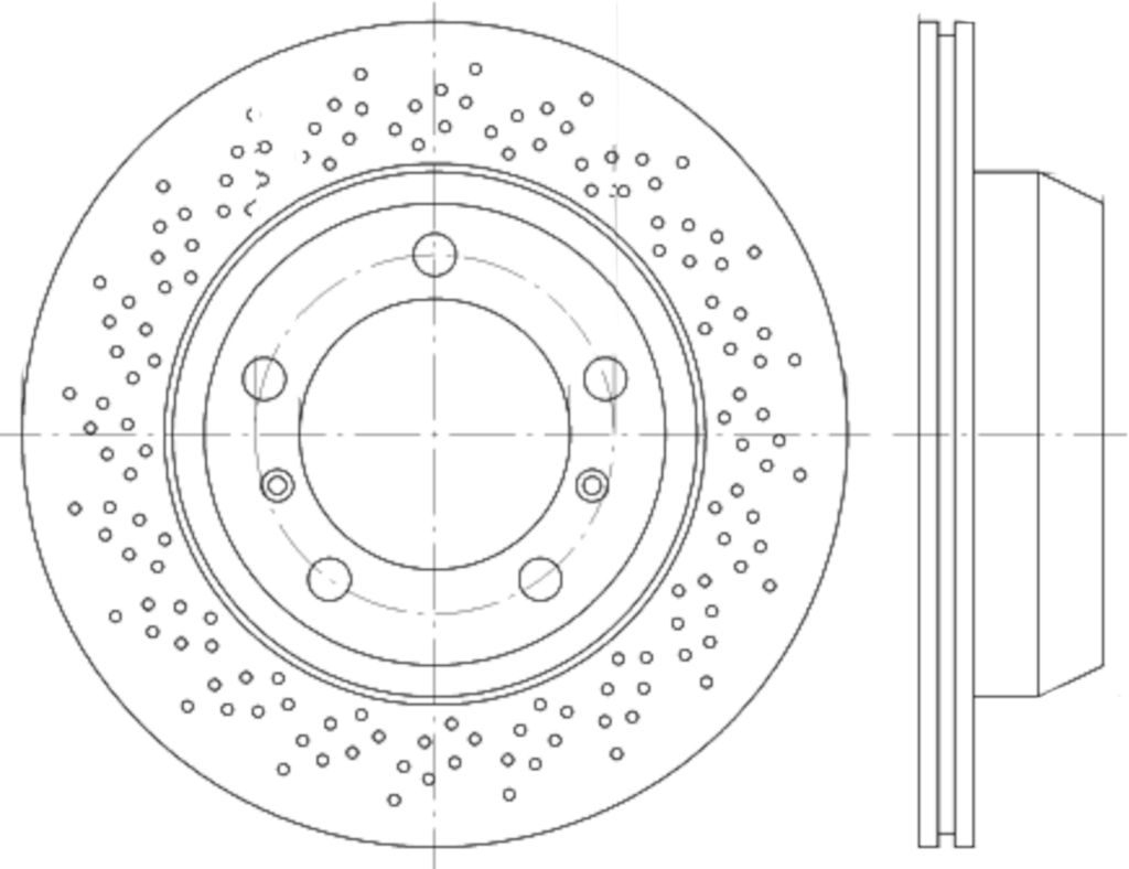 Pagid 355120222 - Disc Brake Rotor, Perforated / Vented, Diameter: 299.0 mm, Thickness 20.0 mm