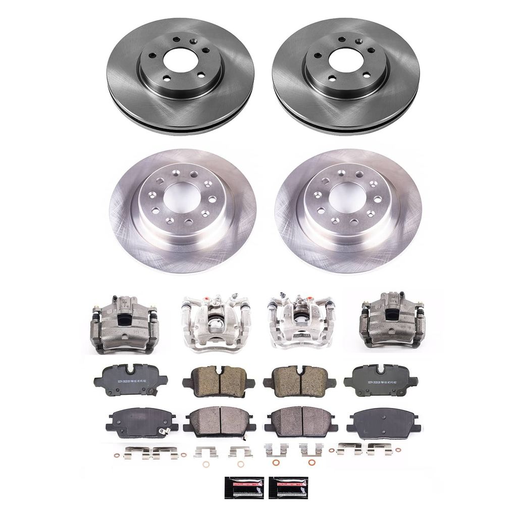 PowerStop KCOE8685 - OE Stock Replacement Brake Pad, Rotor and Caliper Kit