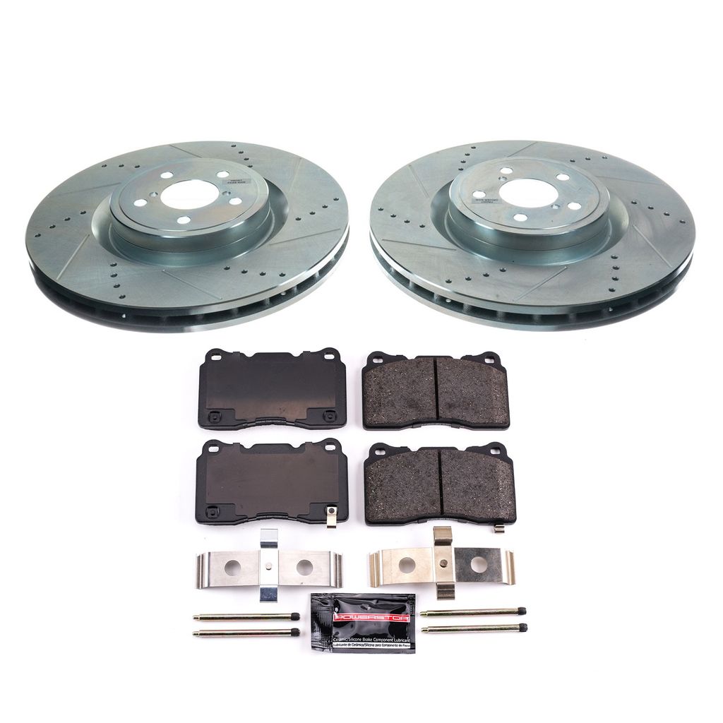 PowerStop K4549 - Z23 Drilled and Slotted Brake Rotors and Pads Kit