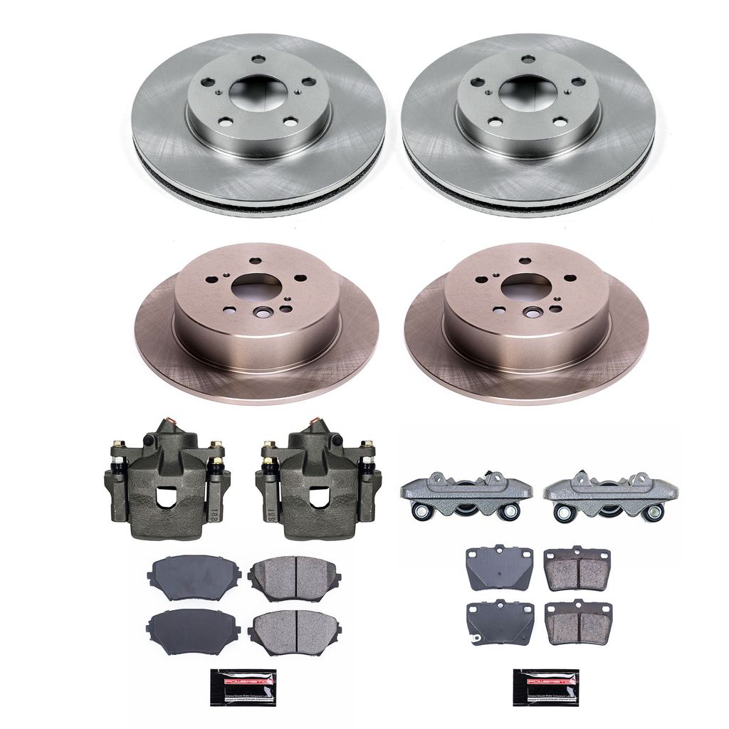 PowerStop KCOE2842 - OE Stock Replacement Brake Pad, Rotor and Caliper Kit
