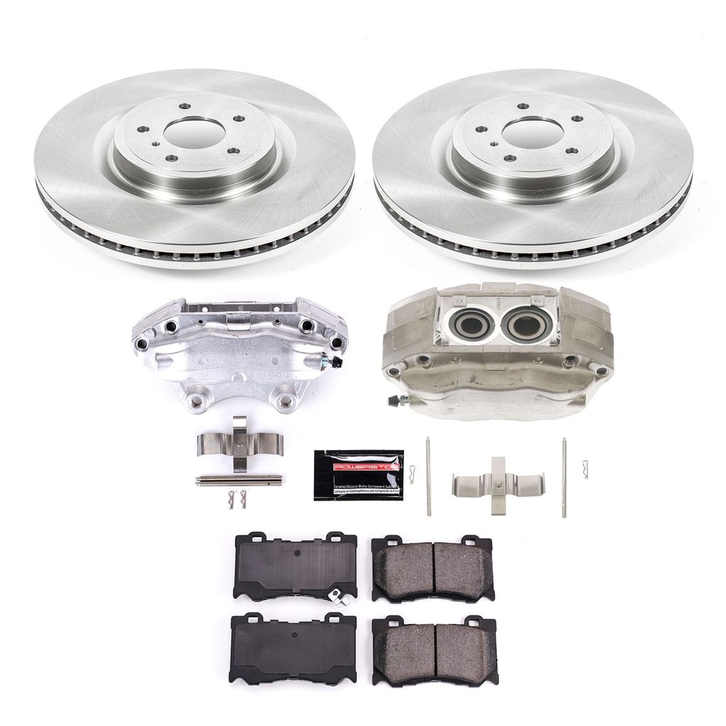 PowerStop KCOE2915B - OE Stock Replacement Brake Pad, Rotor and Caliper Kit