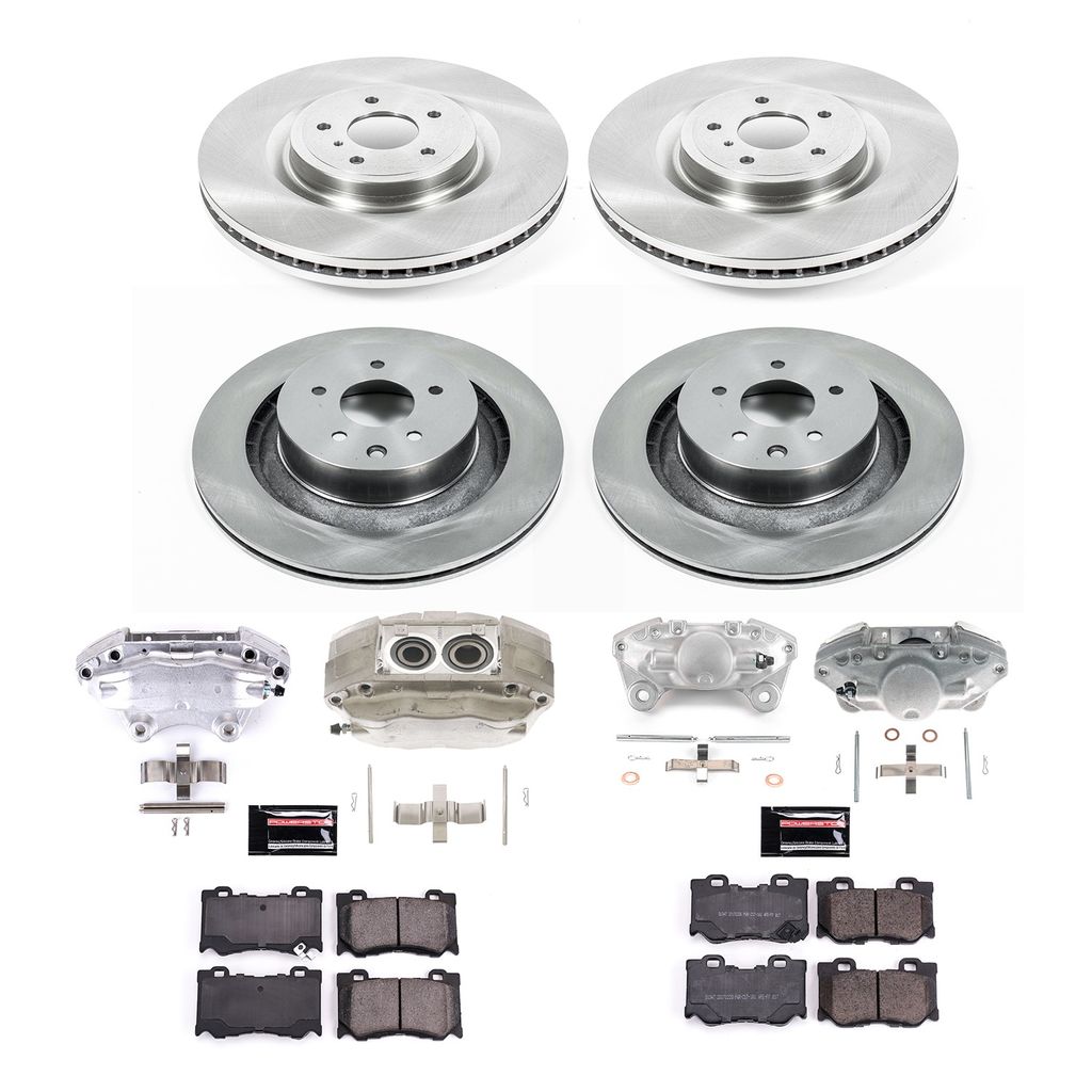 PowerStop KCOE4138B - OE Stock Replacement Brake Pad, Rotor and Caliper Kit