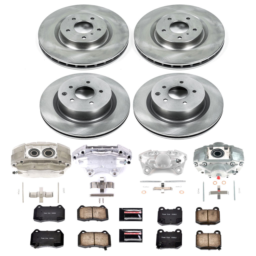 PowerStop KCOE4488A - OE Stock Replacement Brake Pad, Rotor and Caliper Kit