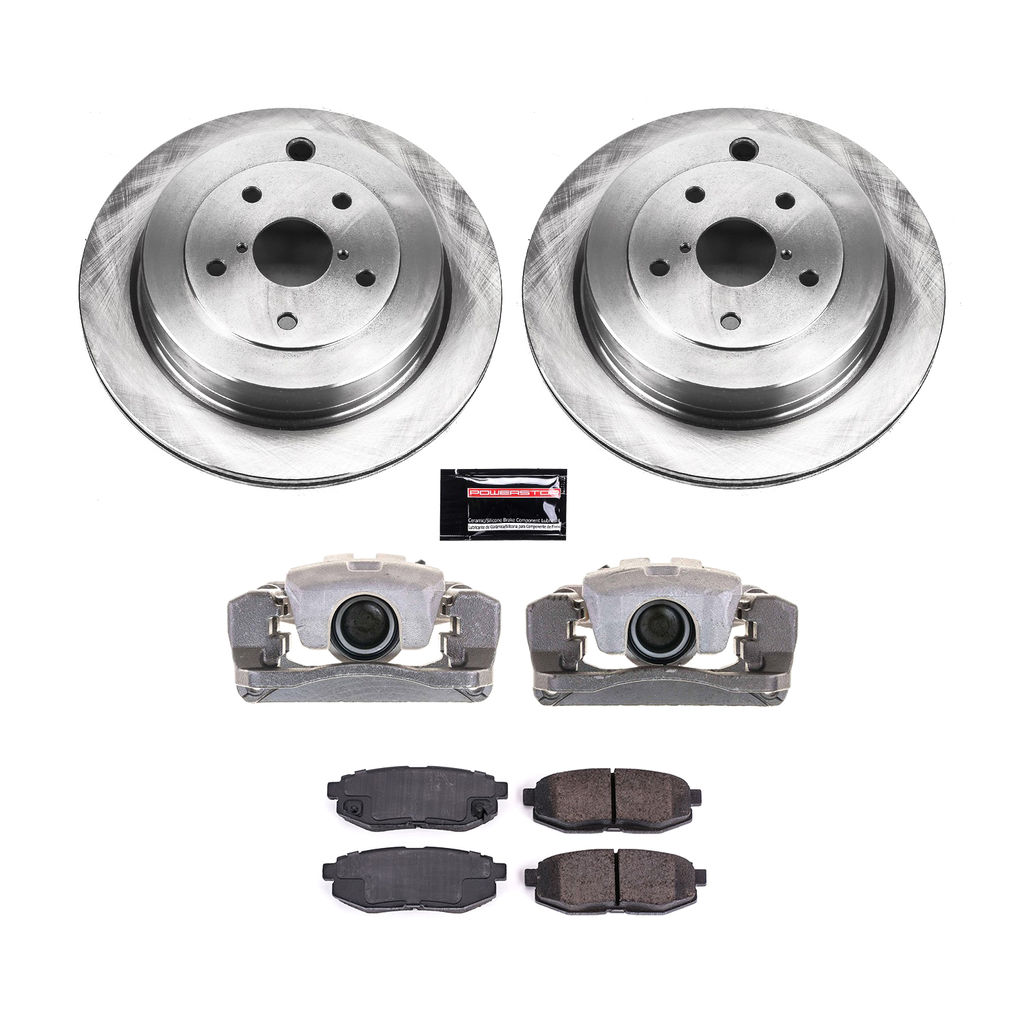 PowerStop KCOE4645 - OE Stock Replacement Brake Pad, Rotor and Caliper Kit