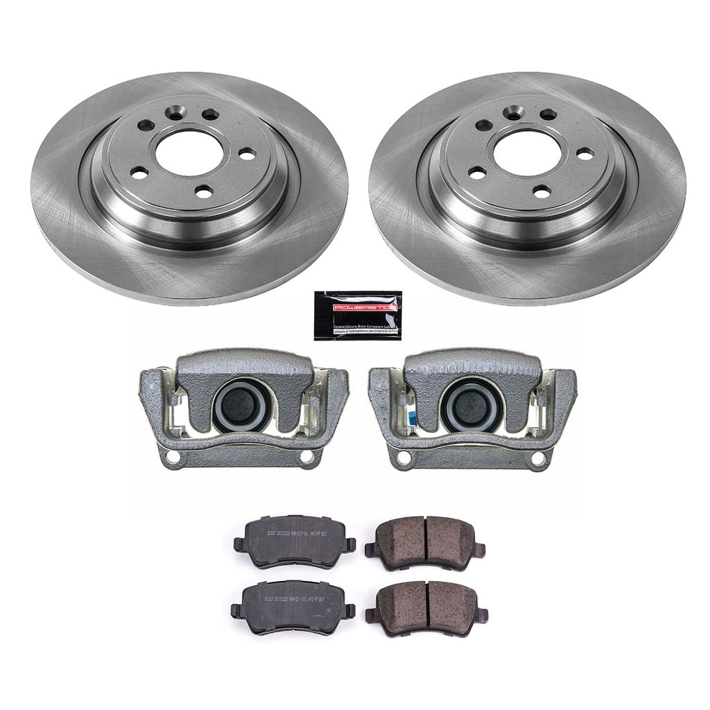 PowerStop KCOE4704 - OE Stock Replacement Brake Pad, Rotor and Caliper Kit