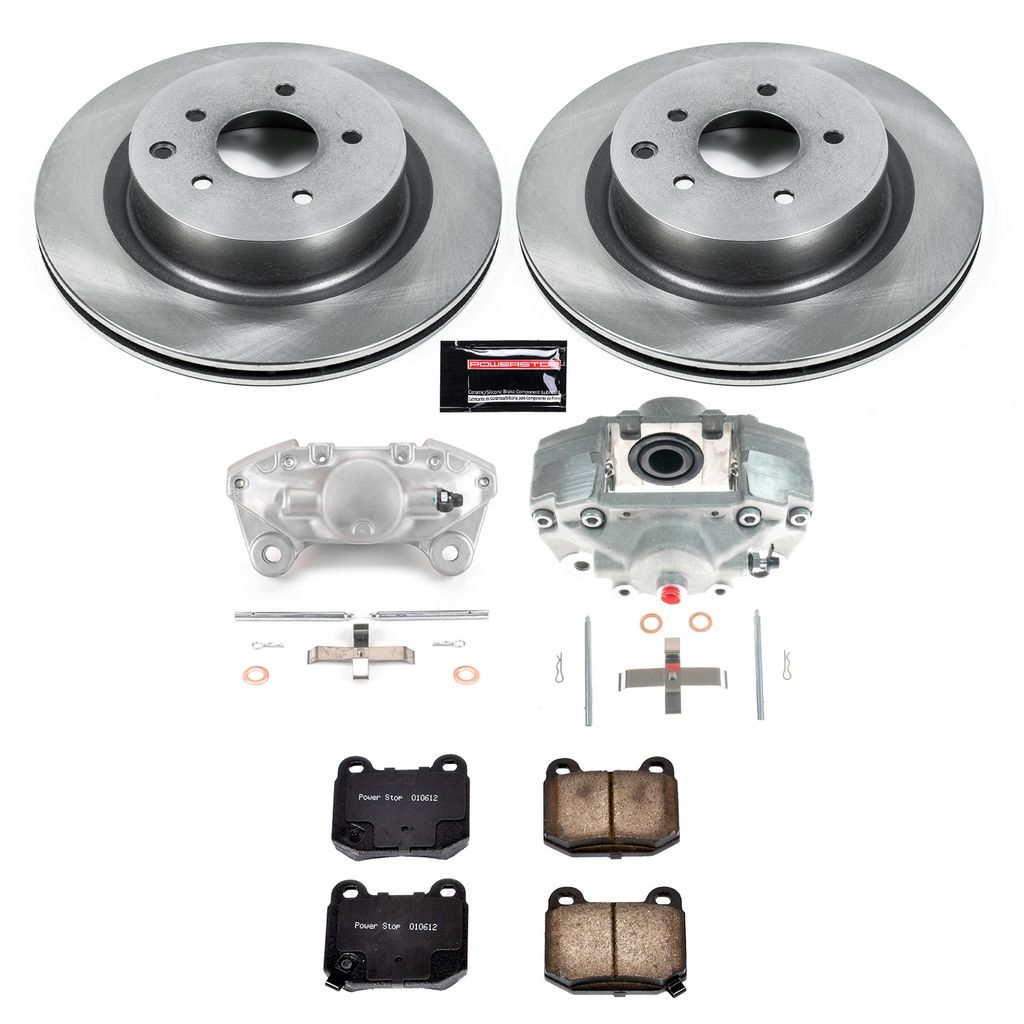 PowerStop KCOE5303 - OE Stock Replacement Brake Pad, Rotor and Caliper Kit