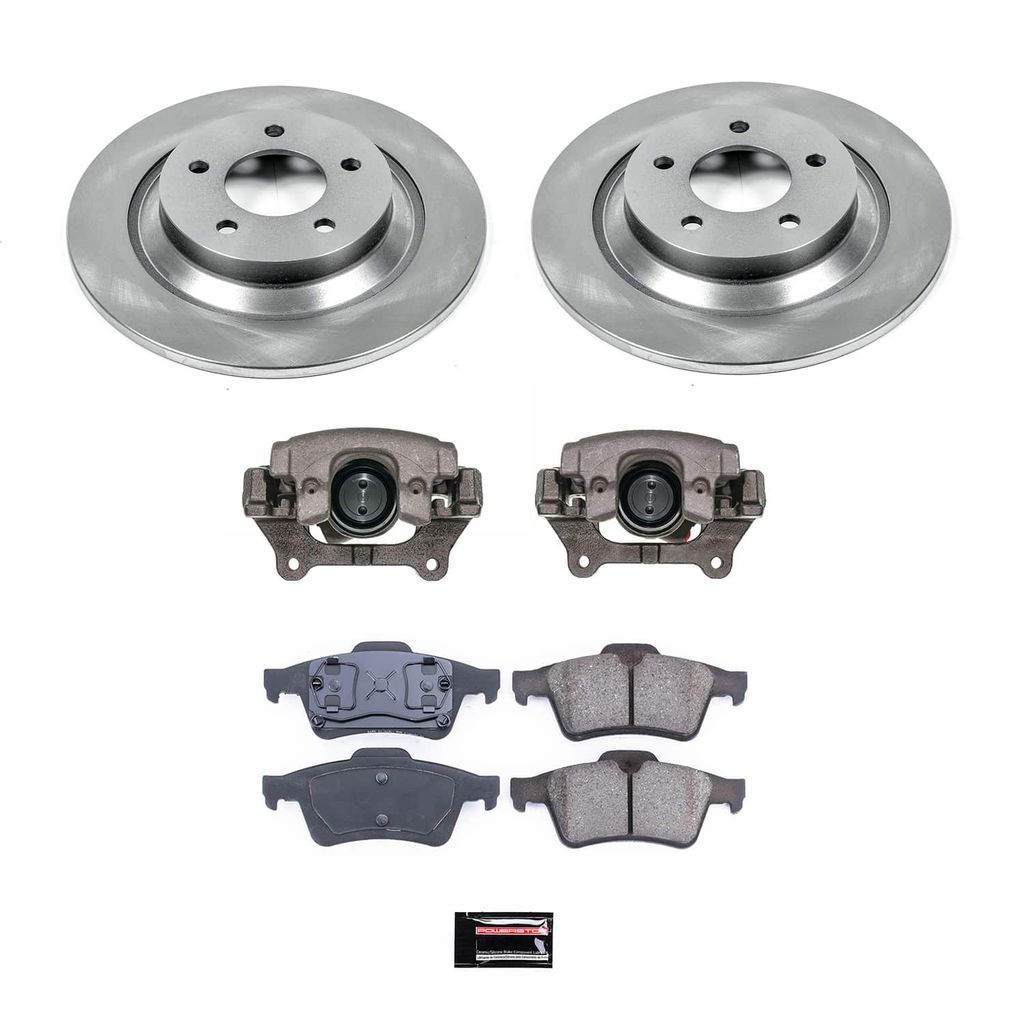 PowerStop KCOE5310 - OE Stock Replacement Low-Dust Ceramic Brake Pad, Rotor and Caliper Kit