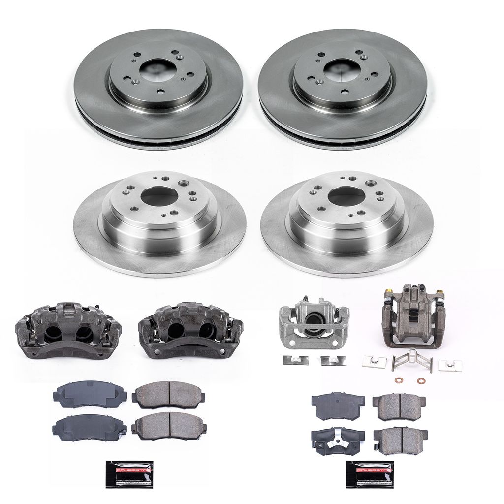 PowerStop KCOE5816 - OE Stock Replacement Brake Pad, Rotor and Caliper Kit