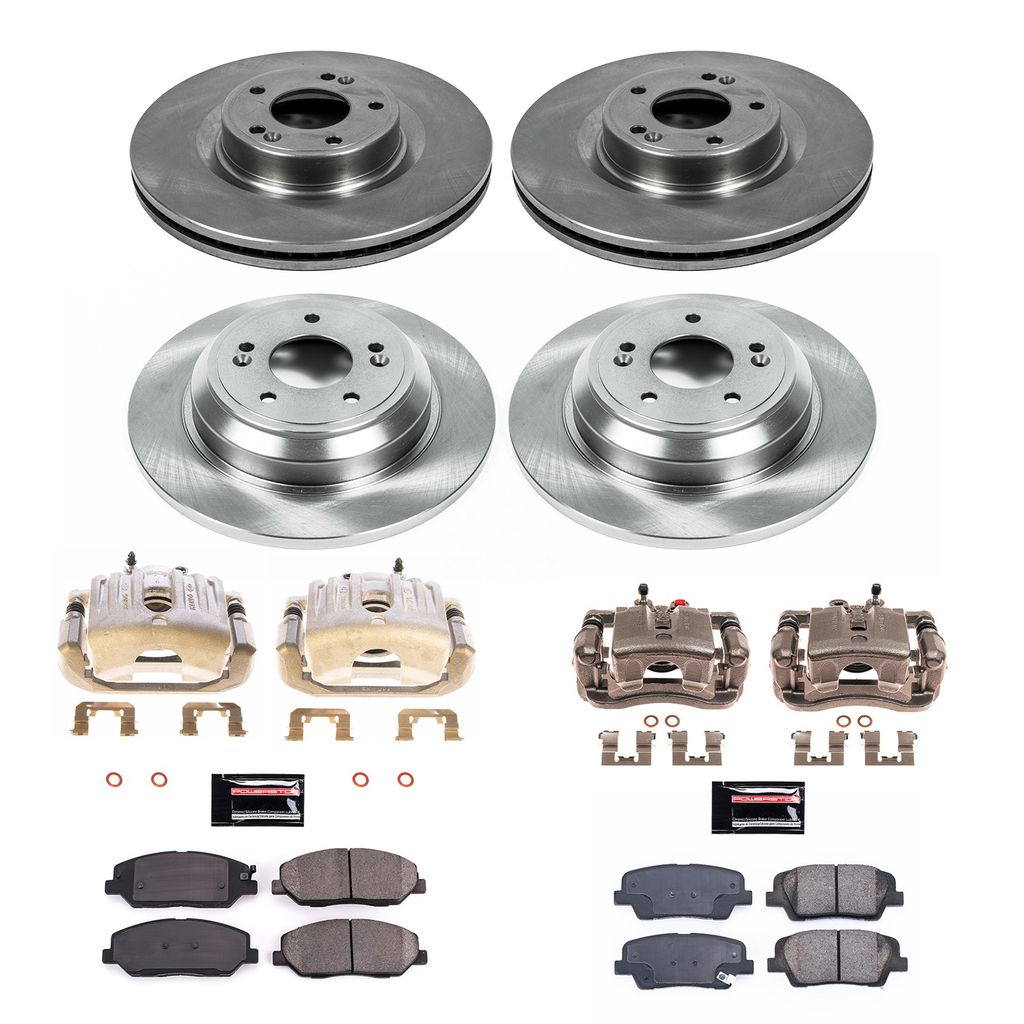 PowerStop KCOE5922 - OE Stock Replacement Brake Pad, Rotor and Caliper Kit