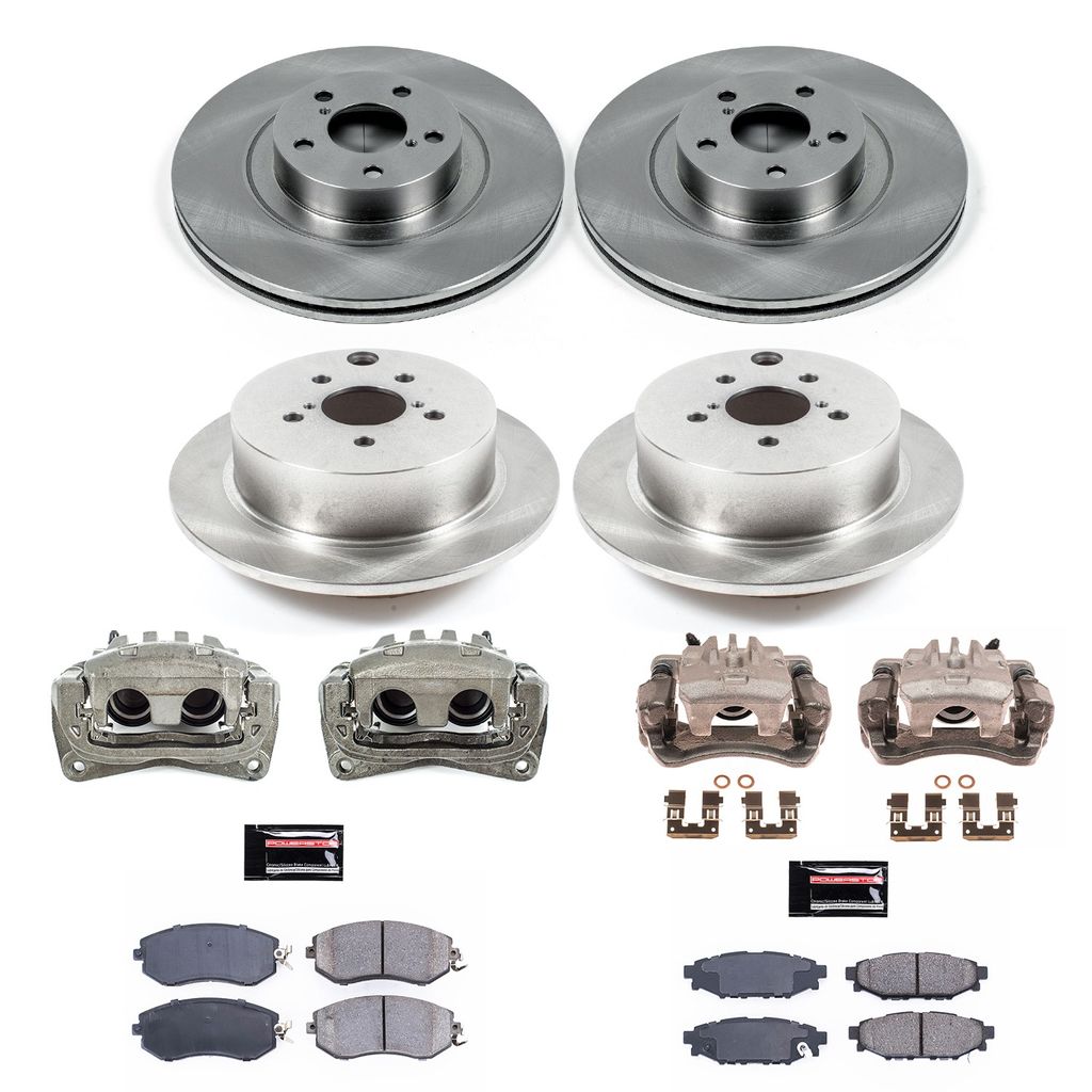 PowerStop KCOE6762 - OE Stock Replacement Brake Pad, Rotor and Caliper Kit