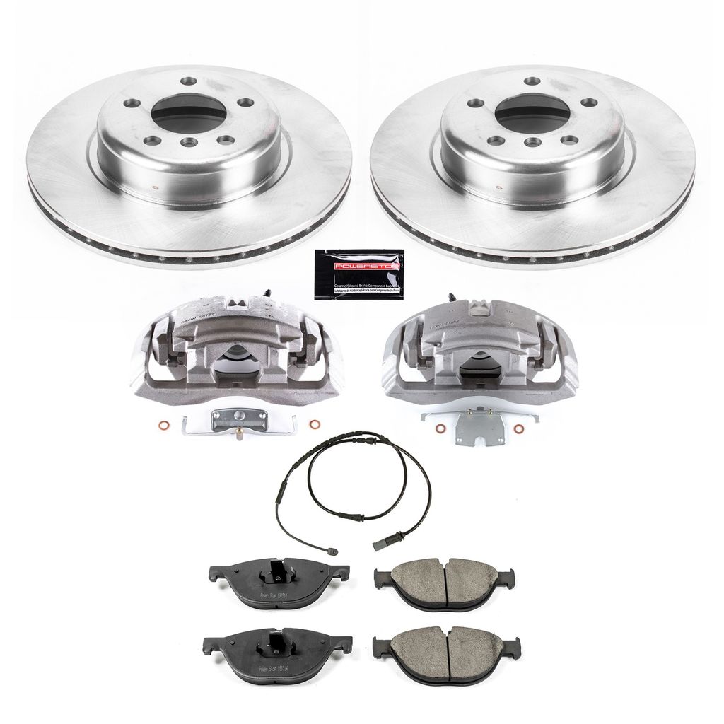 PowerStop KCOE7162 - OE Stock Replacement Brake Pad, Rotor and Caliper Kit