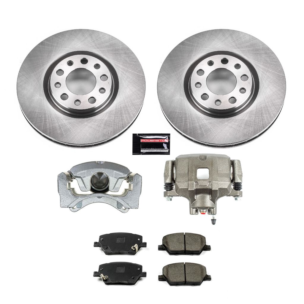 PowerStop KCOE7299A - OE Stock Replacement Brake Pad, Rotor and Caliper Kit