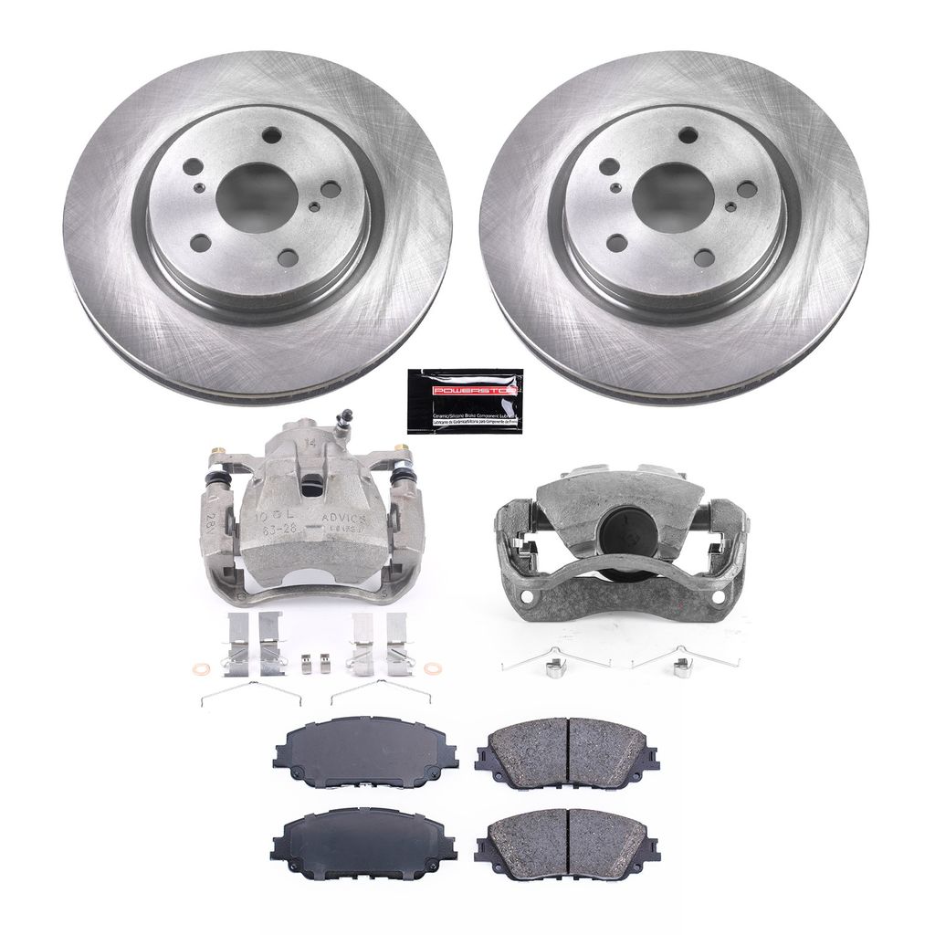 PowerStop KCOE7895 - OE Stock Replacement Brake Pad, Rotor and Caliper Kit