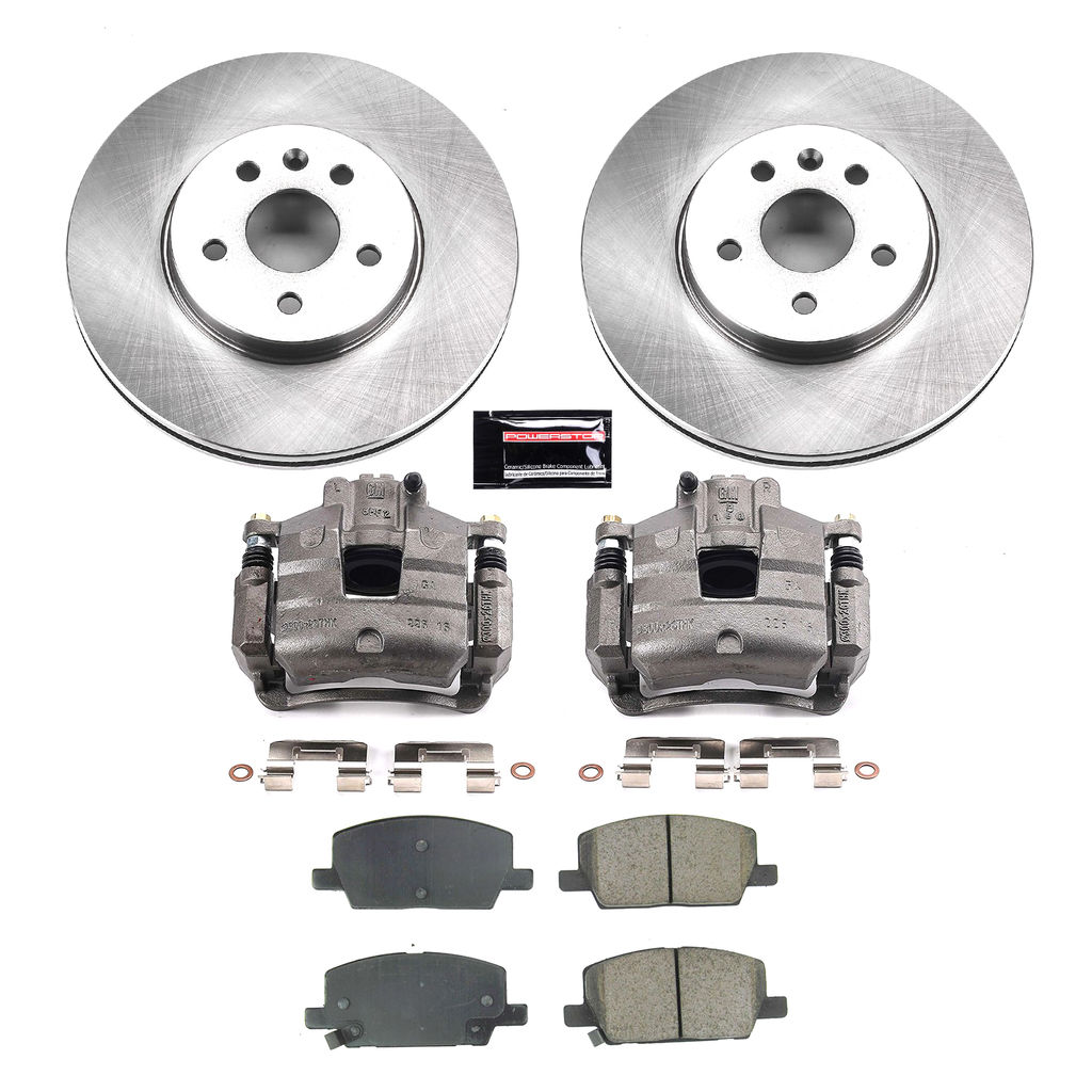 PowerStop KCOE8316 - OE Stock Replacement Brake Pad, Rotor and Caliper Kit
