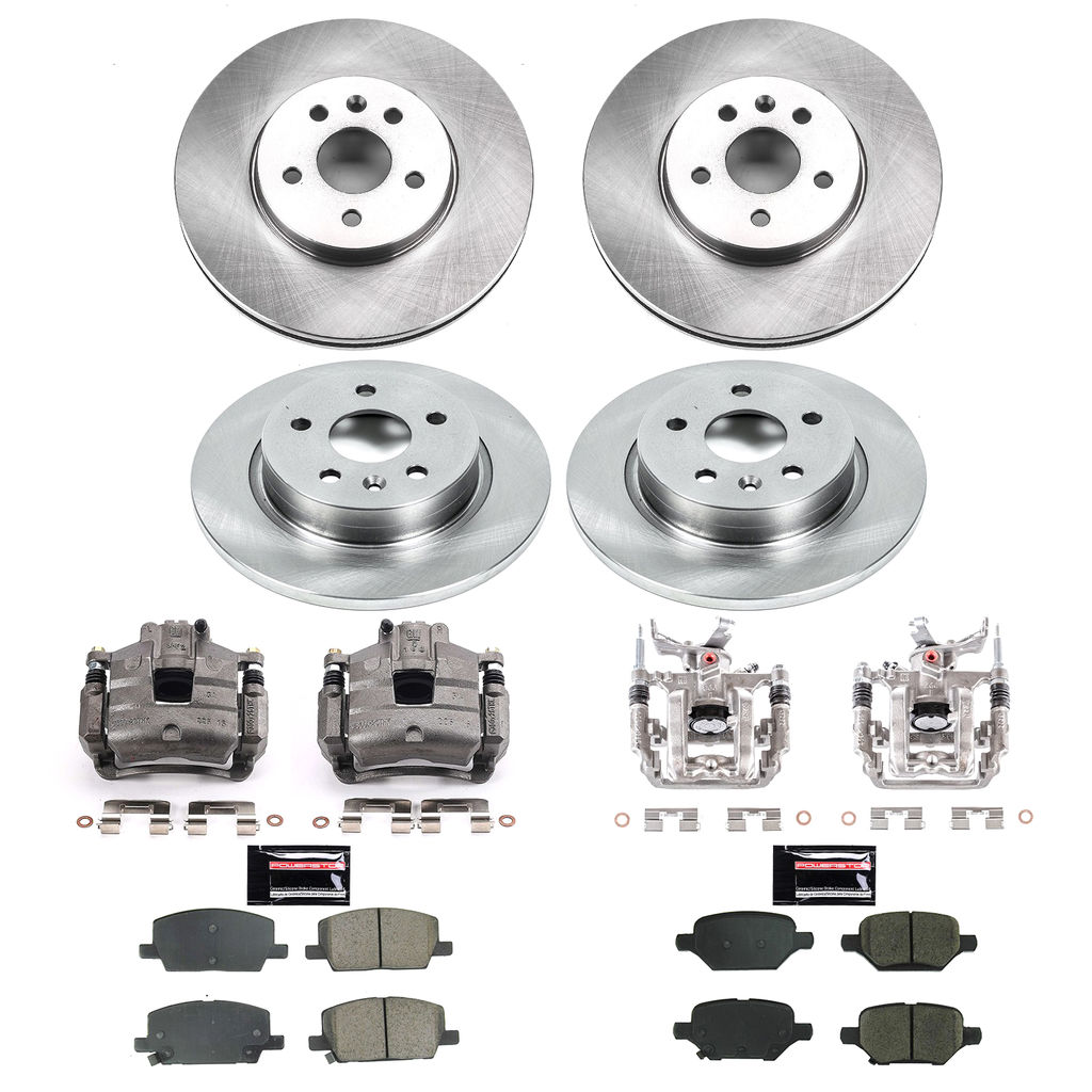 PowerStop KCOE8505 - OE Stock Replacement Brake Pad, Rotor and Caliper Kit