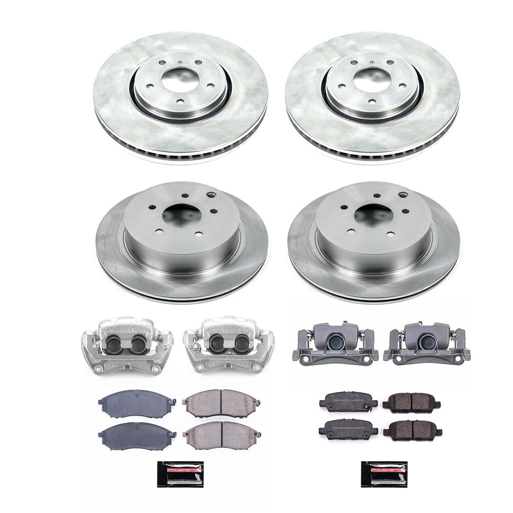 PowerStop KCOE8878 - OE Stock Replacement Brake Pad, Rotor and Caliper Kit