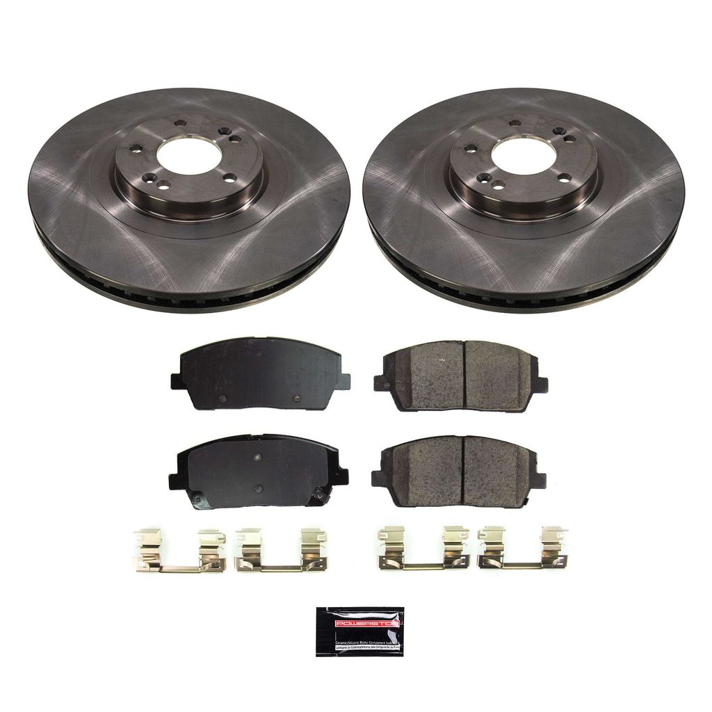 PowerStop KOE8750 - OE Stock Replacement Low-Dust Ceramic Brake Pad and Rotor Kit