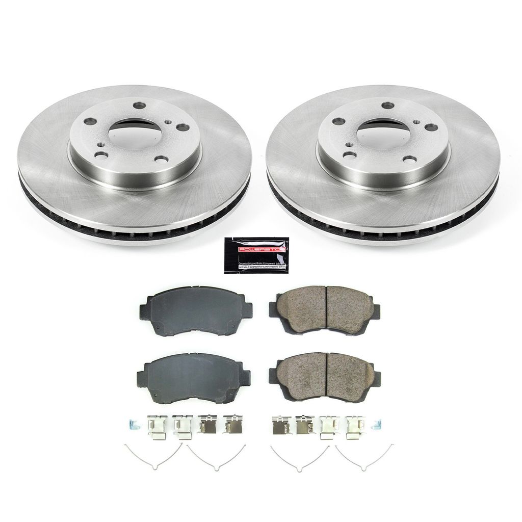 PowerStop KOE8920 - OE Stock Replacement Low-Dust Ceramic Brake Pad and Rotor Kit