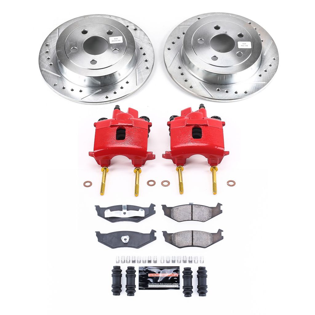 PowerStop KC1687A - Z23 Daily Driver Carbon-Fiber Ceramic Pads Drilled & Slotted Rotor & Caliper Kit