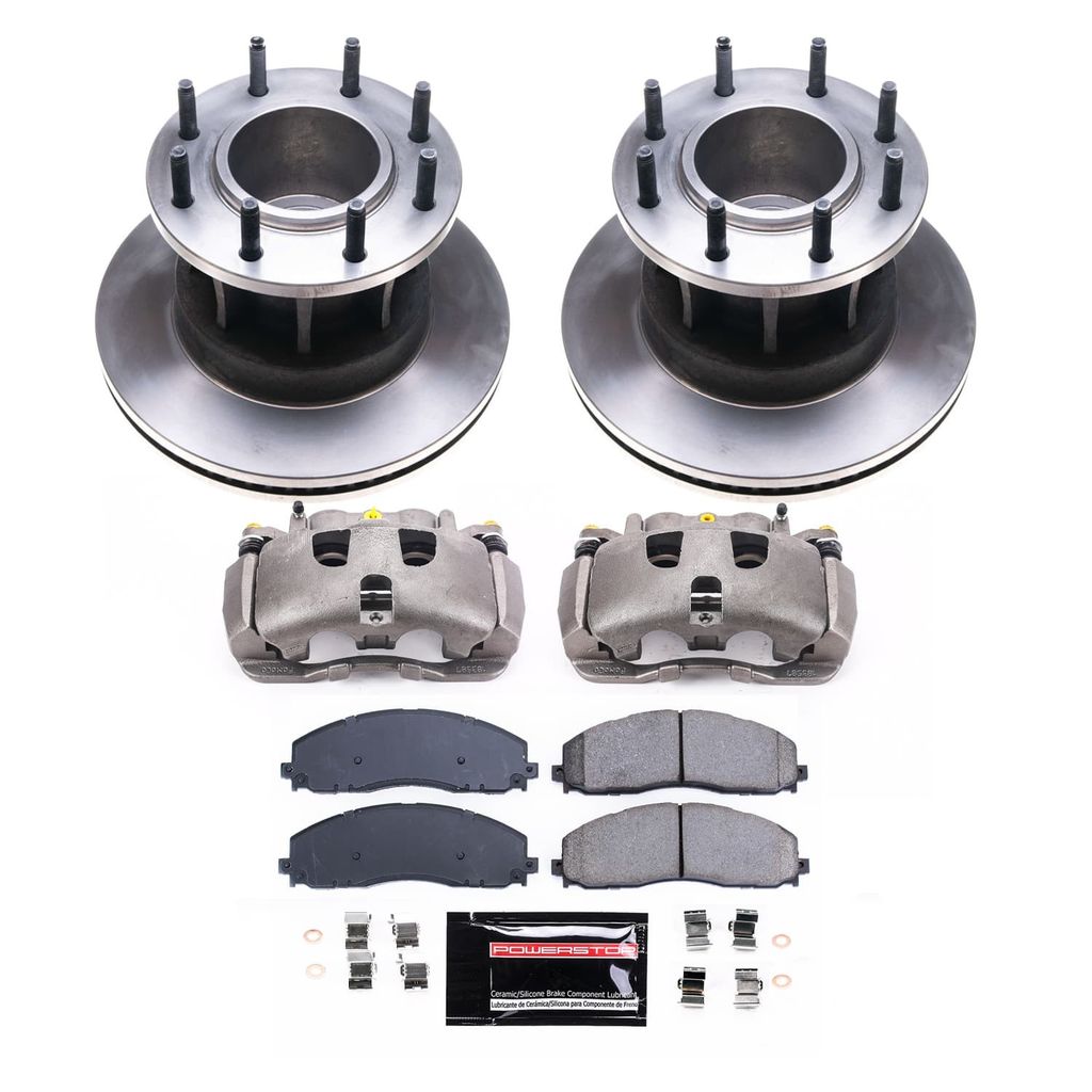 PowerStop KCOE7669 - OE Stock Replacement Low-Dust Ceramic Brake Pad, Rotor and Caliper Kit