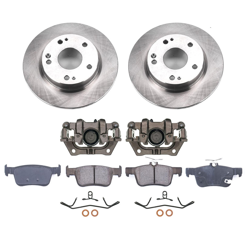 PowerStop KCOE7725 - OE Stock Replacement Low-Dust Ceramic Brake Pad, Rotor and Caliper Kit