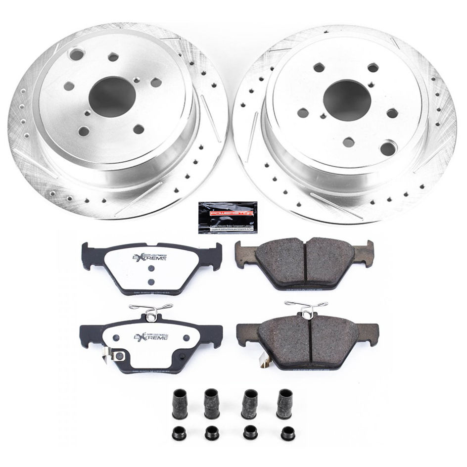 PowerStop K9014-26 - Z26 Street Performance Ceramic Brake Pad and Drilled & Slotted Rotor Kit