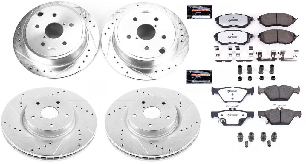 PowerStop K9166-26 - Z26 Street Performance Ceramic Brake Pad and Drilled & Slotted Rotor Kit