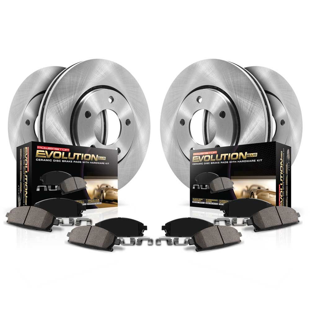 PowerStop KOE9238 - OE Stock Replacement Low-Dust Ceramic Brake Pad and Rotor Kit