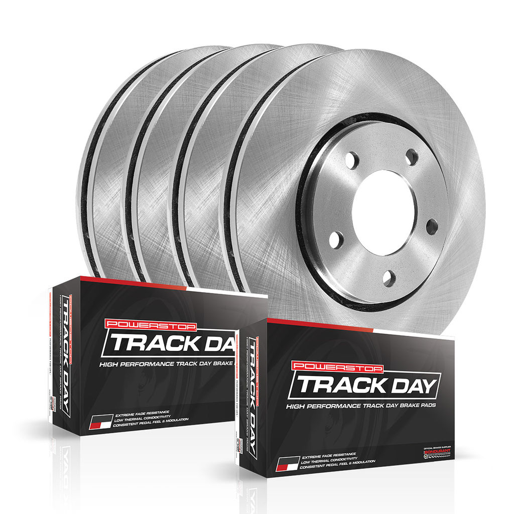 PowerStop TDBK6095 - Track Day High-Performance Brake Pad and Rotor Kit