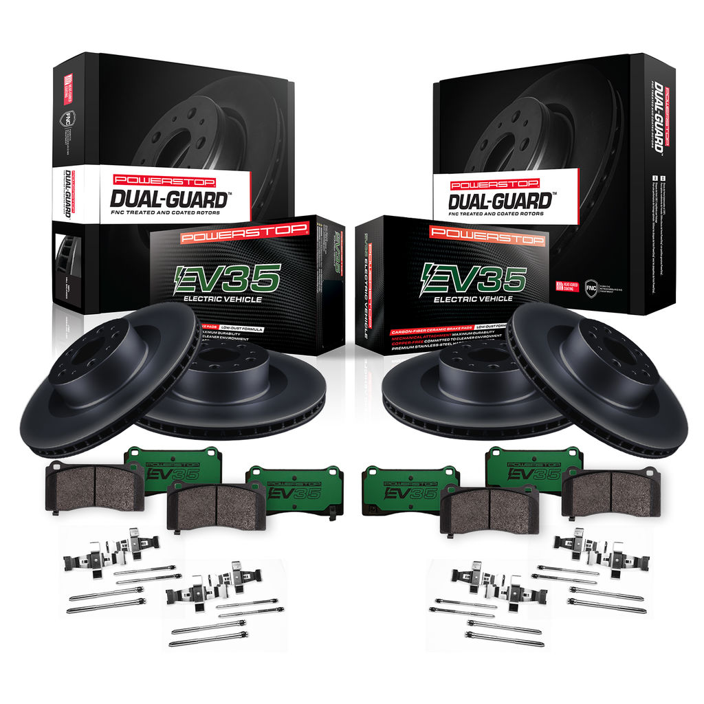 PowerStop EVK9252 - E35 Electric Vehicle Pad and Rotor Kit