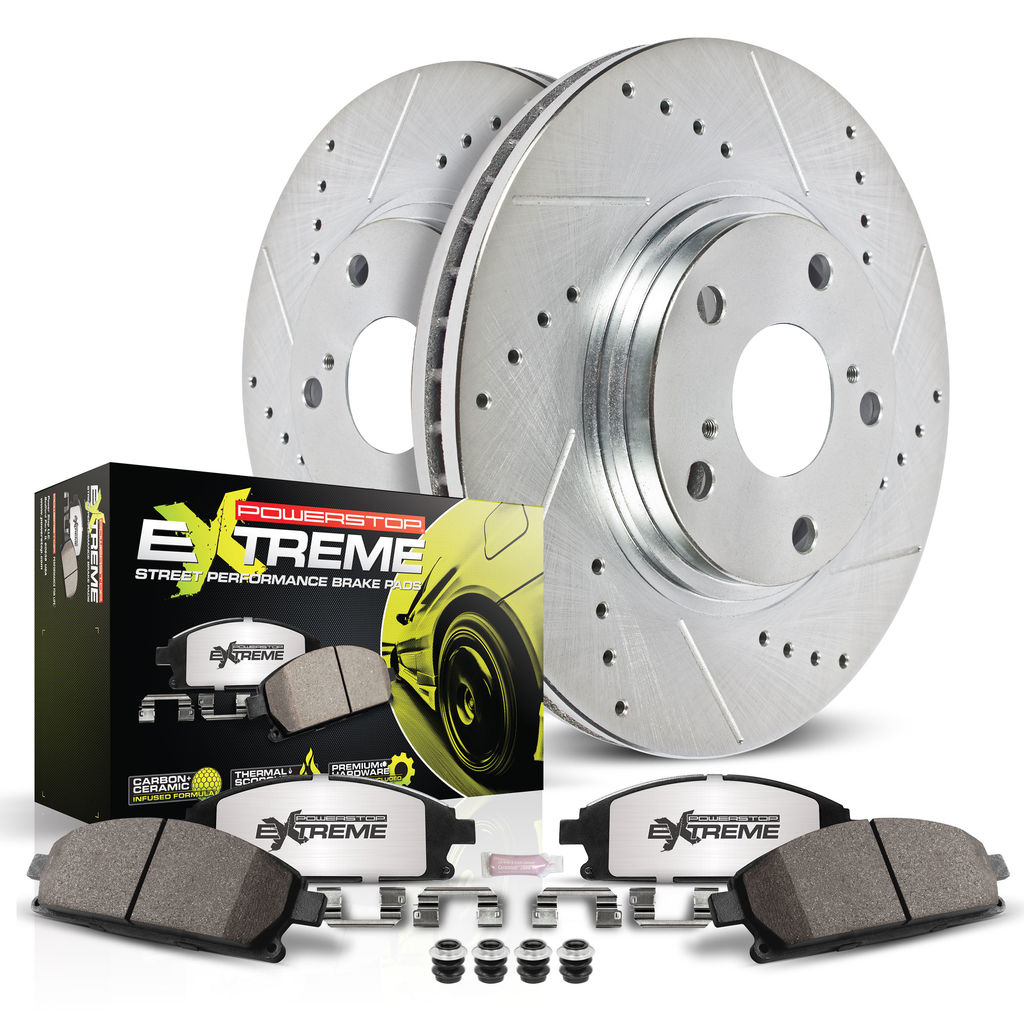PowerStop K5321-26 - Z26 Street Performance Ceramic Brake Pad and Drilled & Slotted Rotor Kit