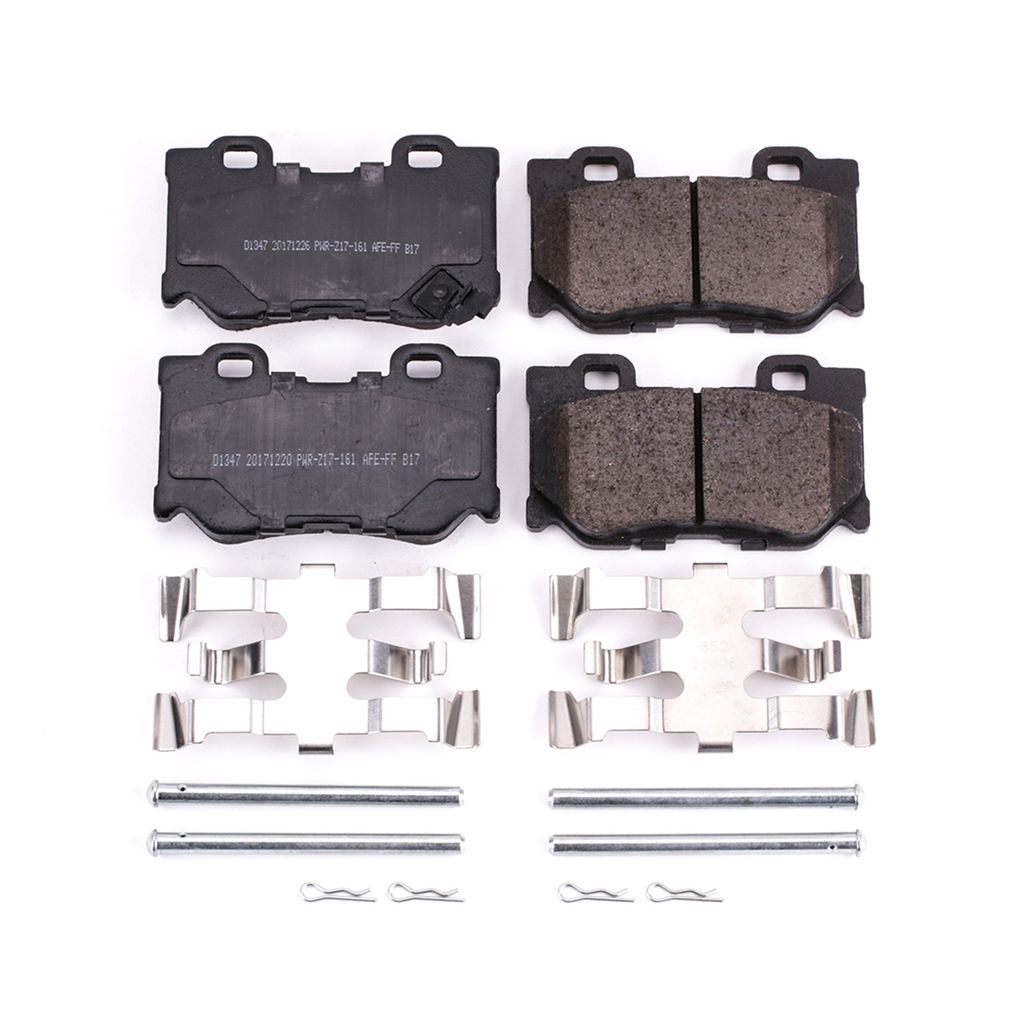 PowerStop 17-1347 - Z17 Low Dust Evolution Ceramic Brake Pads with Hardware