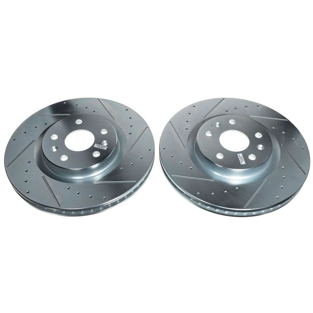 Power Stop 20-21 Chevrolet Corvette Front Evolution Drilled & Slotted Rotor - Pair main image 1