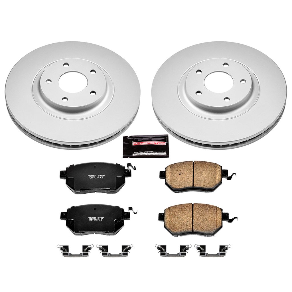 PowerStop CRK091 - Z17 Geomet Coated Rotor and Low Dust Brake Pad Kit