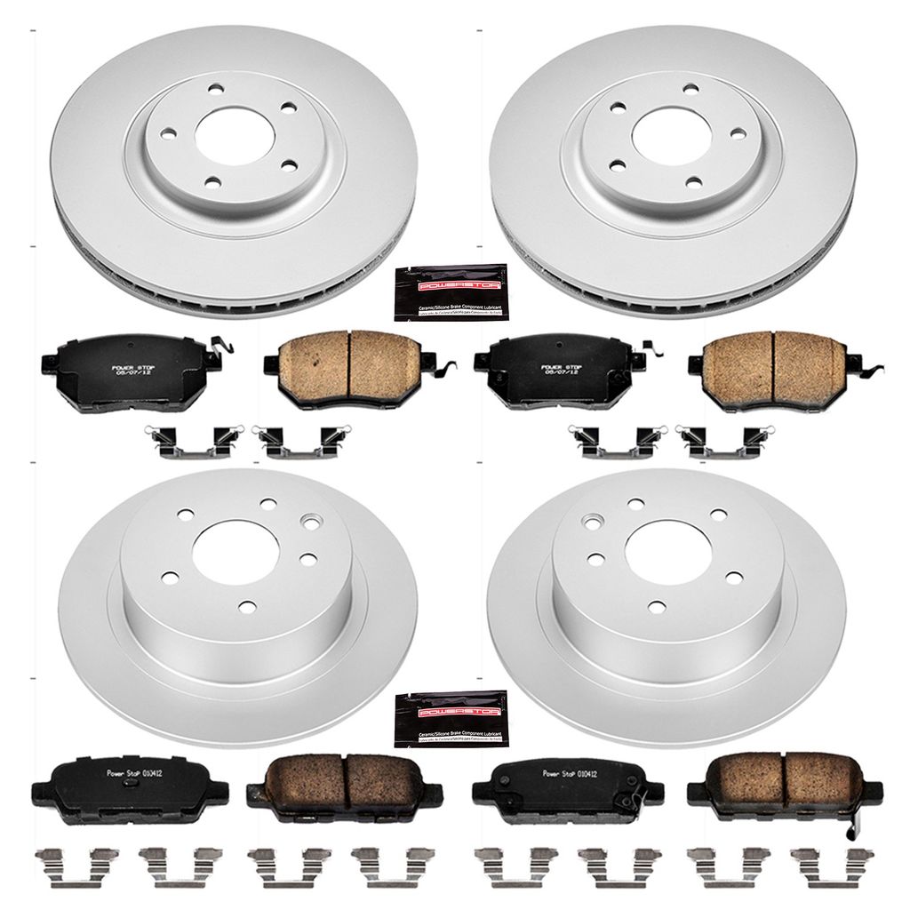 PowerStop CRK092 - Z17 Geomet Coated Rotor and Low Dust Brake Pad Kit