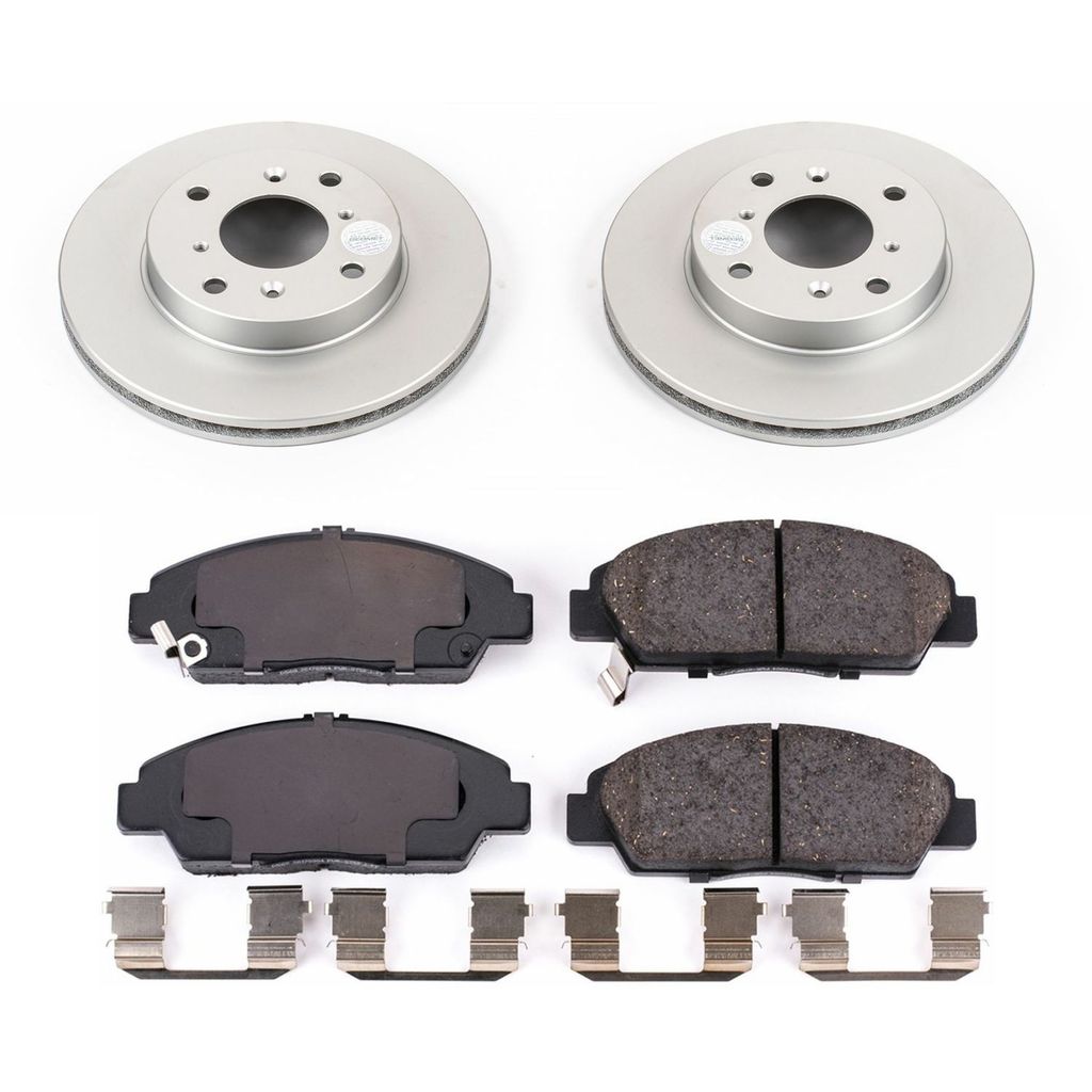 PowerStop CRK1033 - Z17 Geomet Coated Rotor and Low Dust Brake Pad Kit