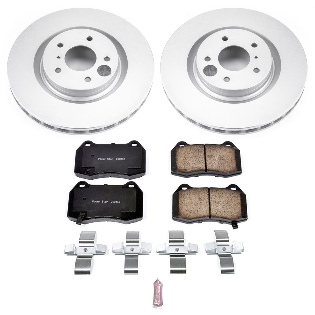 PowerStop CRK104 - Z17 Geomet Coated Rotor and Low Dust Brake Pad Kit
