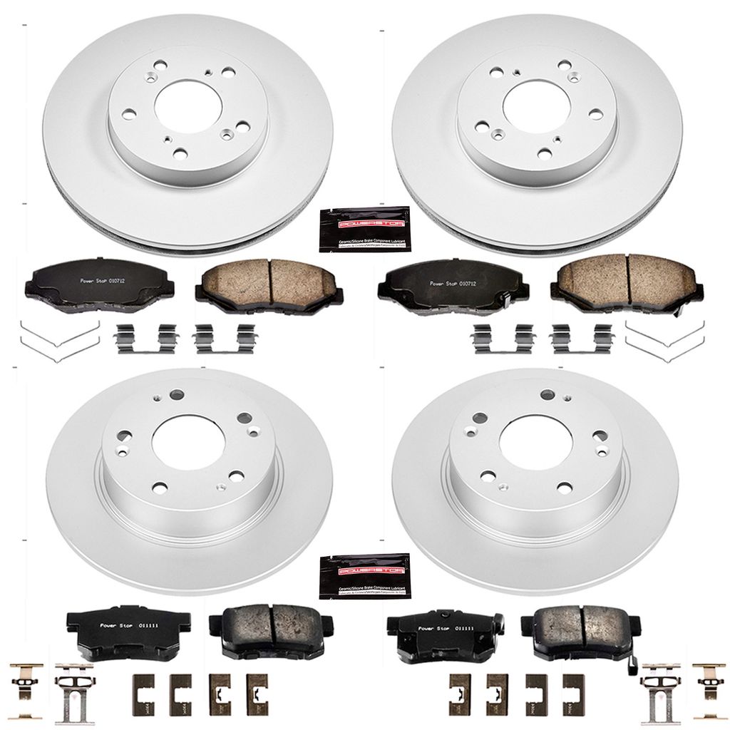 PowerStop CRK1047 - Z17 Geomet Coated Rotor and Low Dust Brake Pad Kit