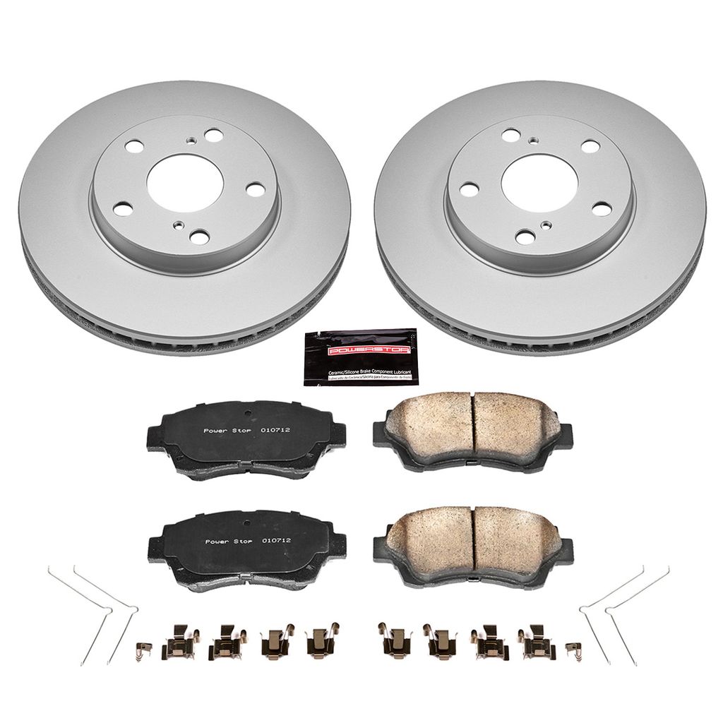 PowerStop CRK1054 - Z17 Geomet Coated Rotor and Low Dust Brake Pad Kit