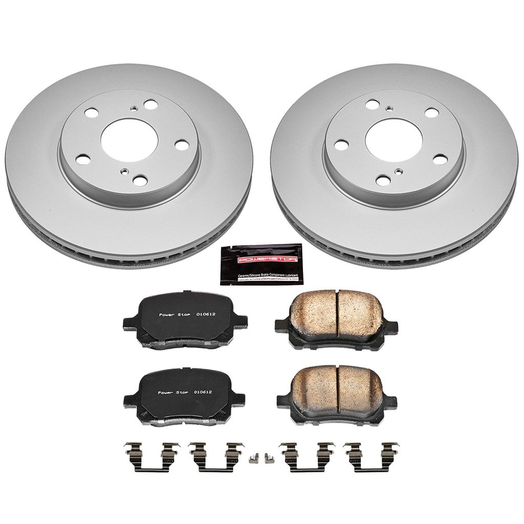 PowerStop CRK1058 - Z17 Geomet Coated Rotor and Low Dust Brake Pad Kit