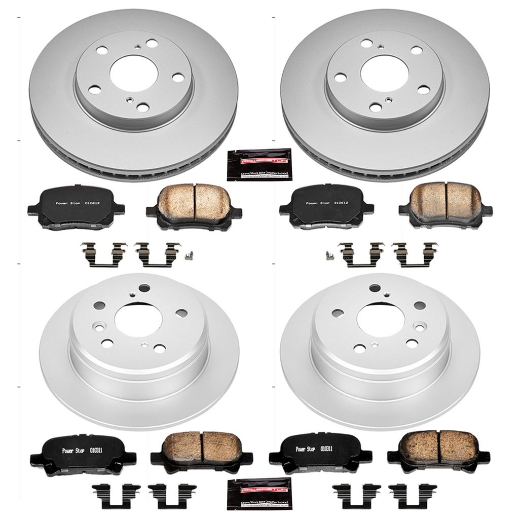PowerStop CRK1060 - Z17 Geomet Coated Rotor and Low Dust Brake Pad Kit