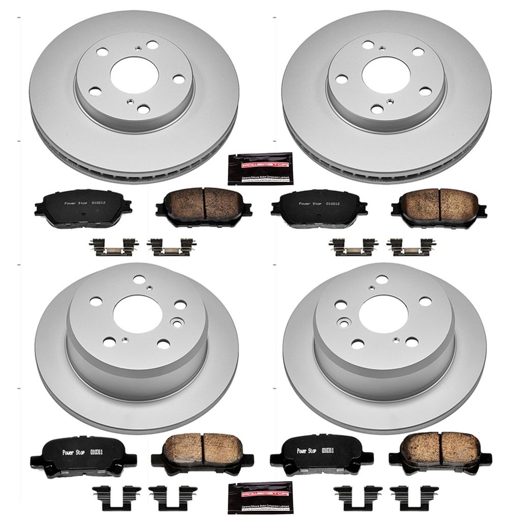 PowerStop CRK1065 - Z17 Geomet Coated Rotor and Low Dust Brake Pad Kit