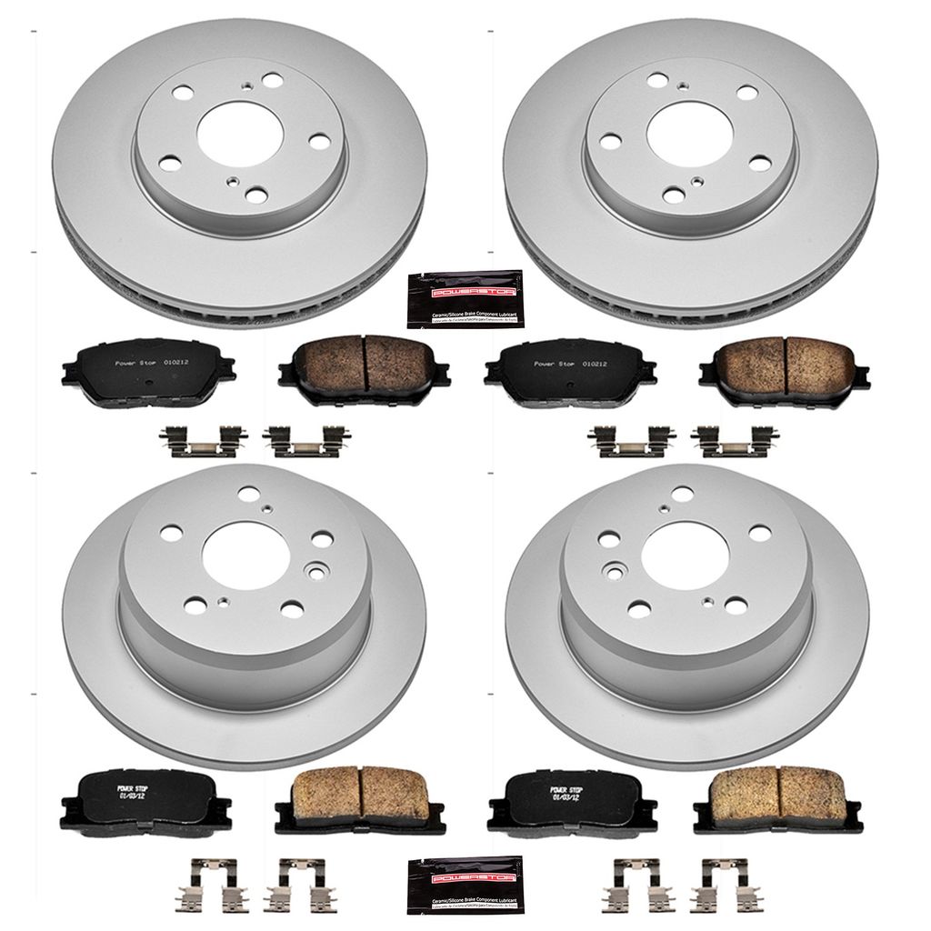 PowerStop CRK1066 - Z17 Geomet Coated Rotor and Low Dust Brake Pad Kit