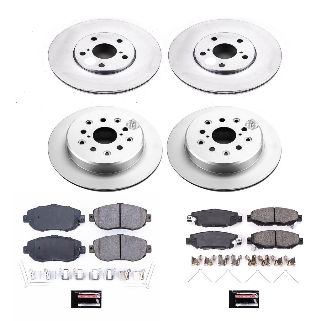 PowerStop CRK1078 - Z17 Geomet Coated Rotor and Low Dust Brake Pad Kit