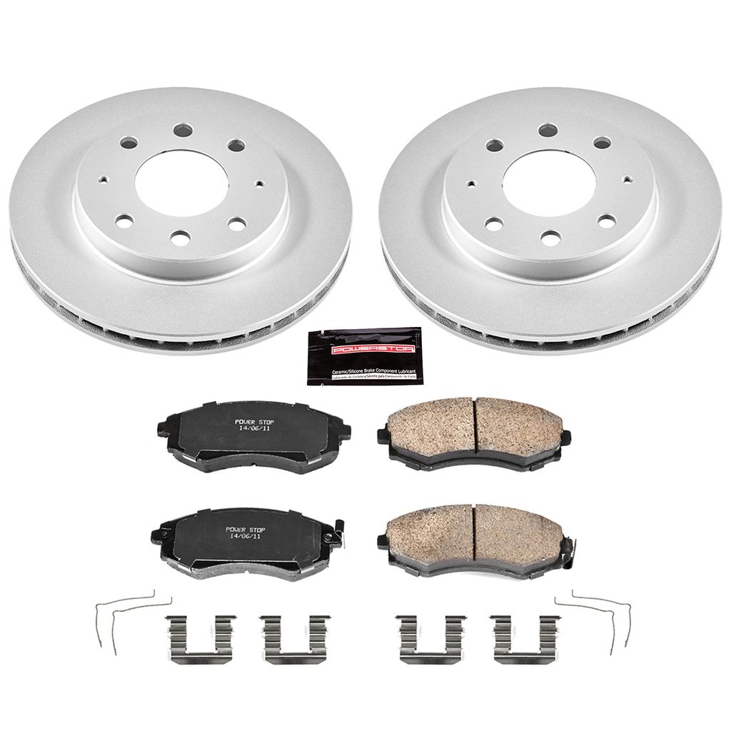 PowerStop CRK1087 - Z17 Geomet Coated Rotor and Low Dust Brake Pad Kit