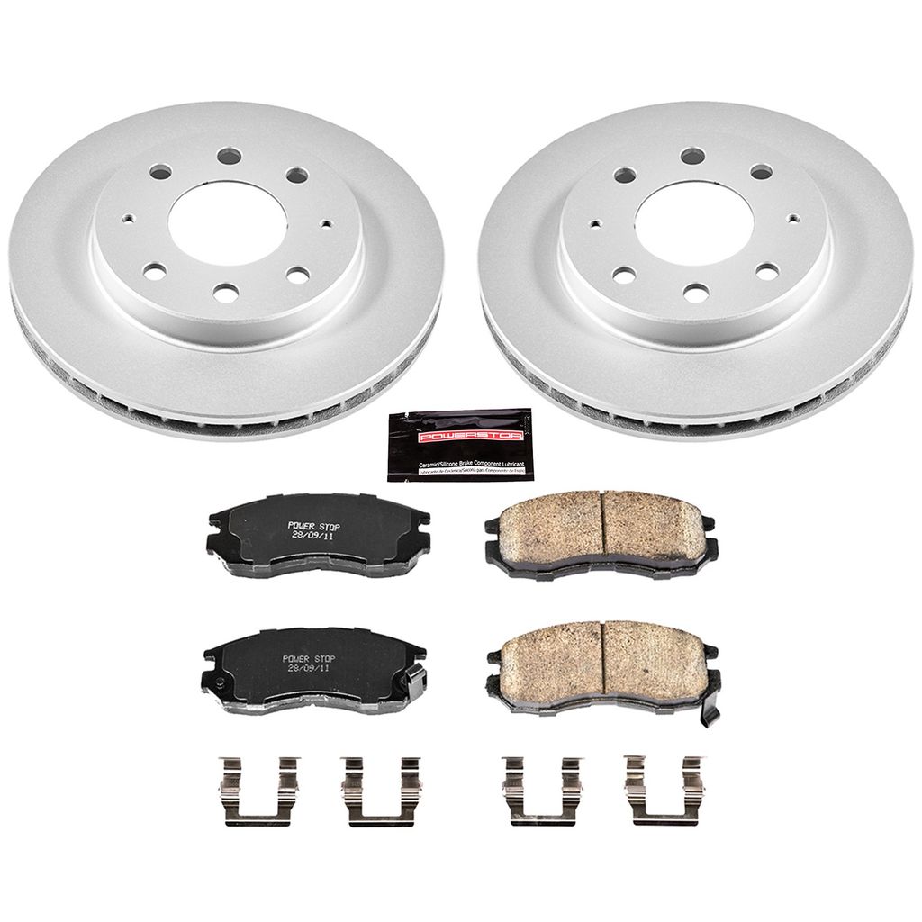 PowerStop CRK1090 - Z17 Geomet Coated Rotor and Low Dust Brake Pad Kit