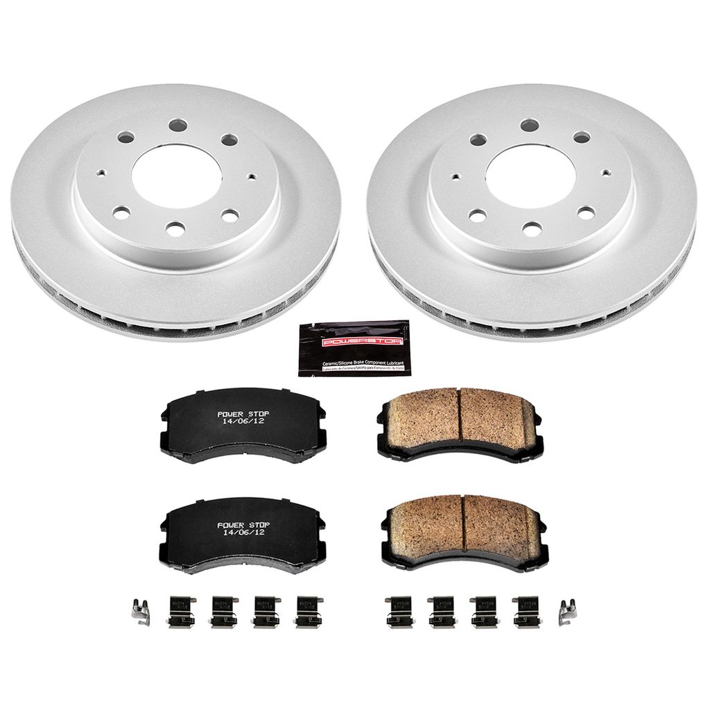 PowerStop CRK1092 - Z17 Geomet Coated Rotor and Low Dust Brake Pad Kit