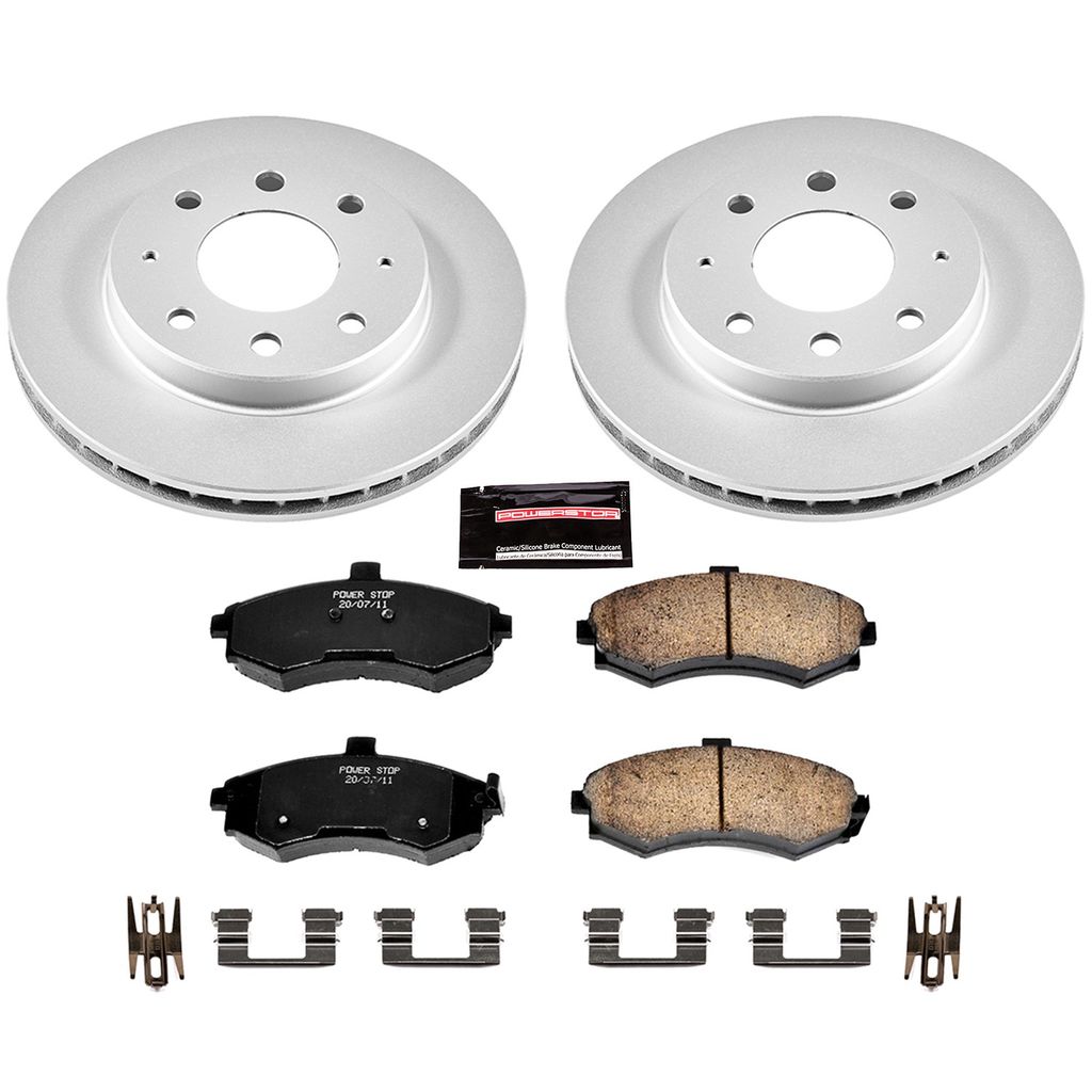 PowerStop CRK1093 - Z17 Geomet Coated Rotor and Low Dust Brake Pad Kit